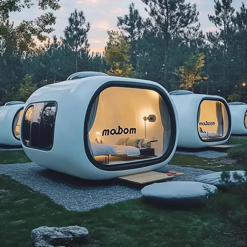 Factory Direct 20ft 40ft Apple Pod Luxury Office Apartment Eco-friendly Prefabricated Space Capsule Container House